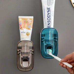 1 قطعة لا لكمة معجون الأسنان عصارة معجون الأسنان المثبتة على الحائط عصارة للأطفال الحمام معجون الأسنان مربع أفضل 6 آلات صنع عصير وعصائر للمبيعات - رقم 1