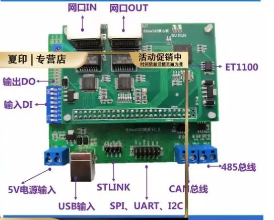 ET1100、STM32F405、 No need for EtherCAT development board STM32+ET1100/AX58100/LAN9252CAN