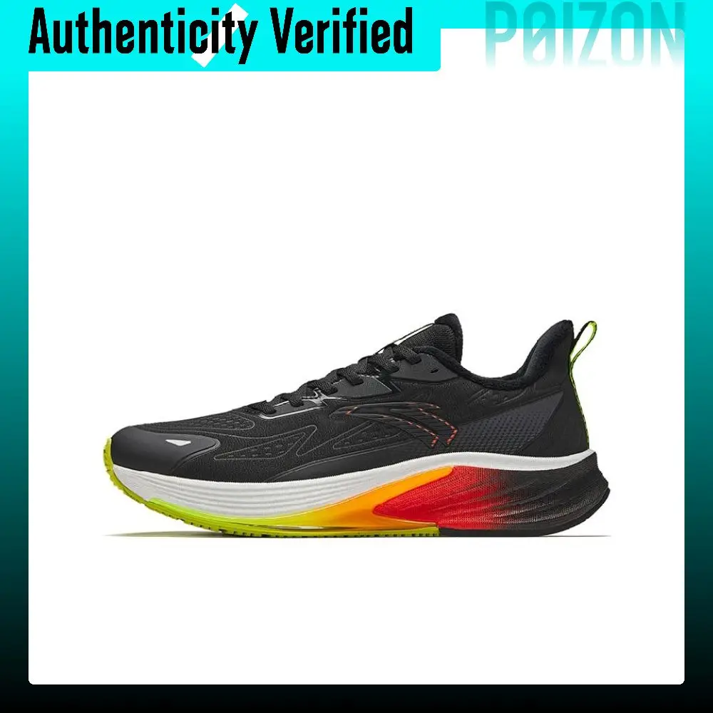 Anta Rocket 6.0 Slip Resistant Abrasion Resistant Low top Running Shoes Men's Black Green Orange 112445581-15