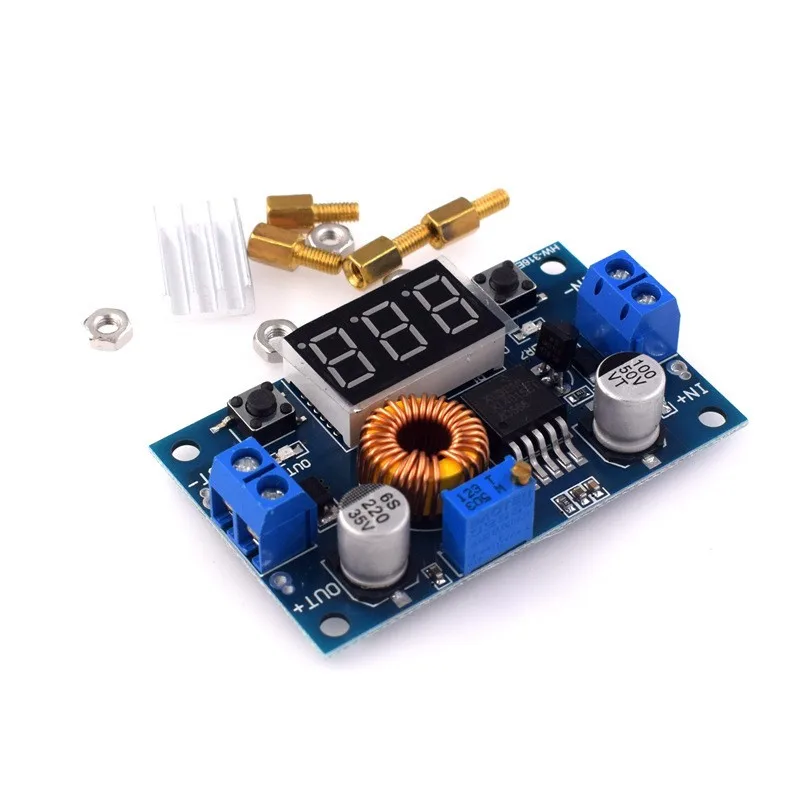 5A Boost Module High Power DC-DC Adjustable Buck Regulated Power Supply Module Digital Display Adjustable Power Supply Module