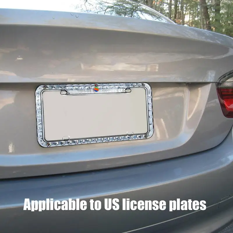 LED License Plate Frame Dustproof Light License Plate Frame LED Light License Plate Frame Multifunctional License Plate Lighting