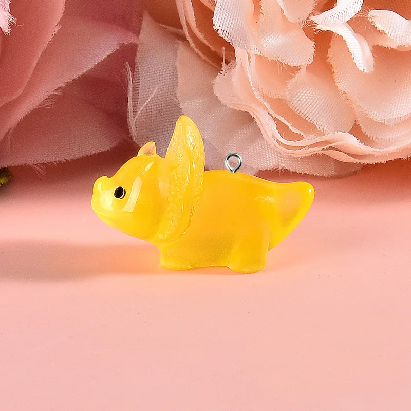 Cute 3D Luminous Dinosaur Charms for DIY