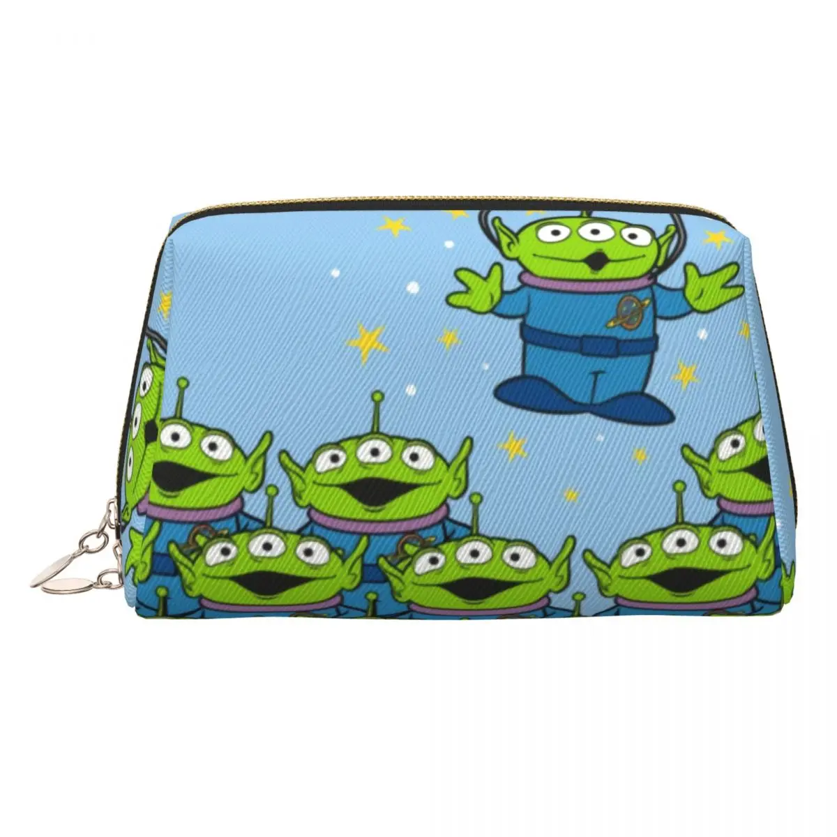

Custom Travel Toy Story Toiletry Bag Cute Green Aliens Anime Makeup Cosmetic Organizer Women Beauty Storage Dopp Kit Box