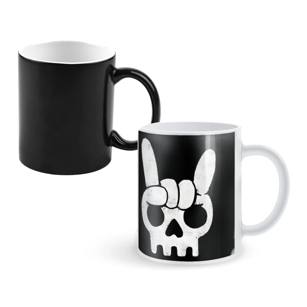 

Rock OnCoffee Mugs And Mug Creative Color Change Tea Cup Ceramic Milk Cups Novelty Gifts
