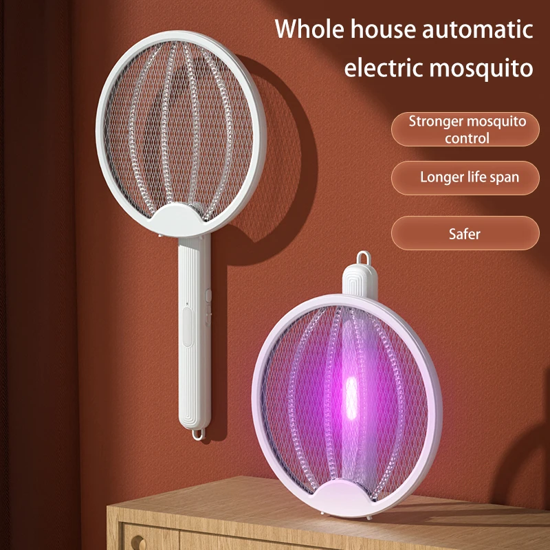 Fast Mosquito Trap Intelligent Household Recharg eable Bug Zapper Electric Shock Mosquito Swatter Rotation Zapper Insect Killer