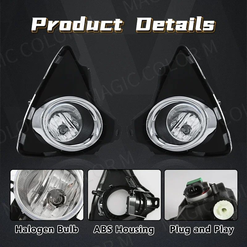LED المصد الأمامي مصباح لتويوتا أوريس 2014 2015 أضواء الضباب العلوي عدة غطاء شواء الحافة مقاوم للماء اكسسوارات السيارات السيارات 12 فولت