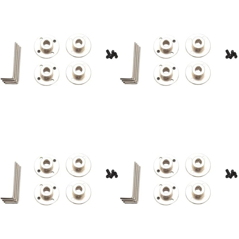 T21C 8Mm Flange Coupling Connector, Rigid Guide Steel Model Coupler Accessory, Shaft Axis Fittings(16 Pack)