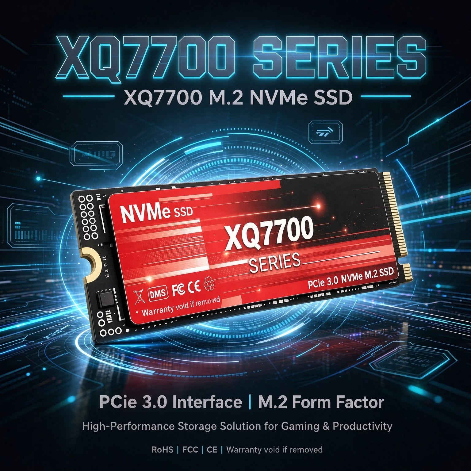 XQ7700 M.2 2280 NVMe PCIe SSD Global Version 2TB 4TB High Read Speed Internal Solid State Drive For Desktop PC Laptop