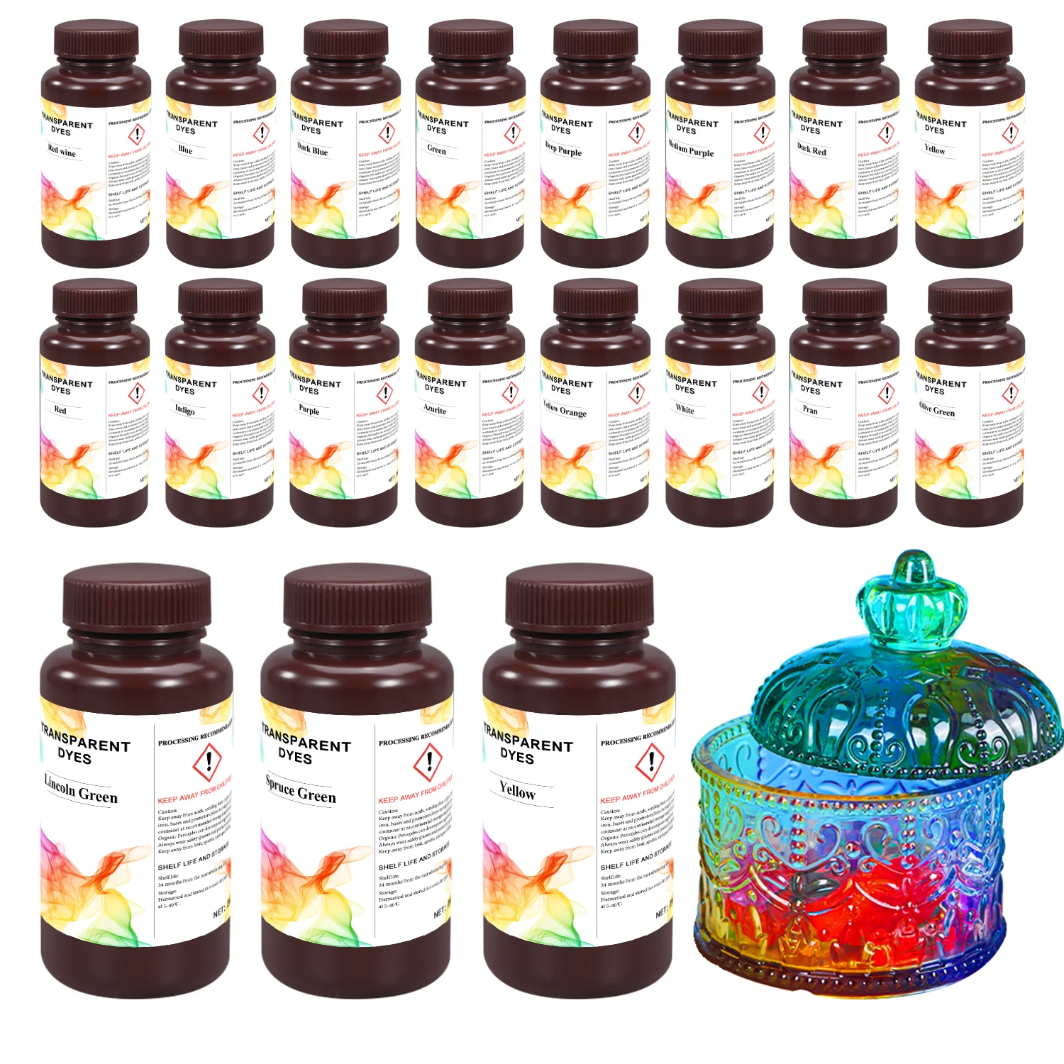 250/500/1000G Liquid Epoxy UV Resin Dye Transparent Colorant for UV Resin Coloring, DIY Resin Art Jewelry Making,Paint