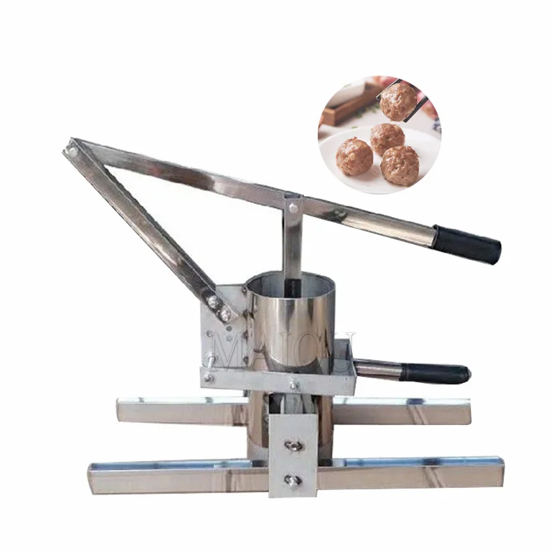 Stainless Steel Manual Meat Ball Machine Hand Press Meat Ball Fish Meatball Maker Vegetable Meatball Machine