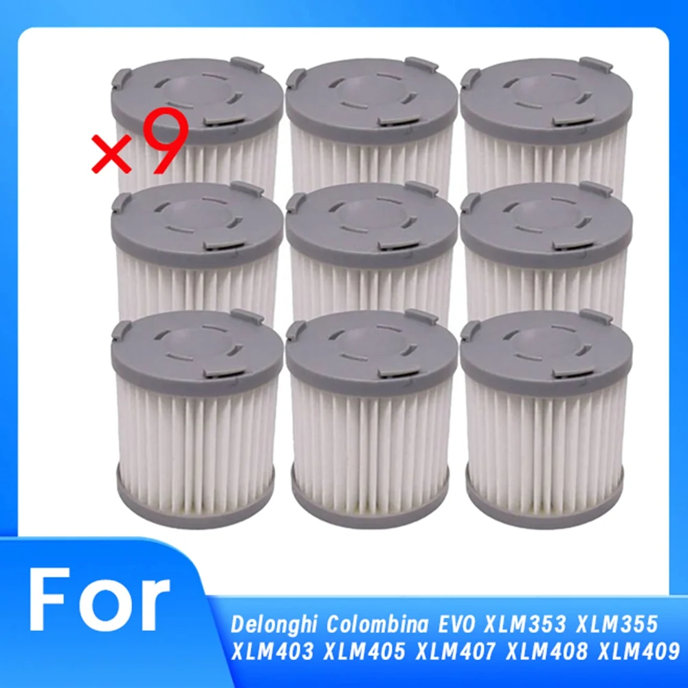 

9 Pcs Hepa Filter for Delonghi Colombina EVO XLM353 XLM355 XLM403 XLM405 XLM407 XLM408 XLM409 Replacement KitsM14K
