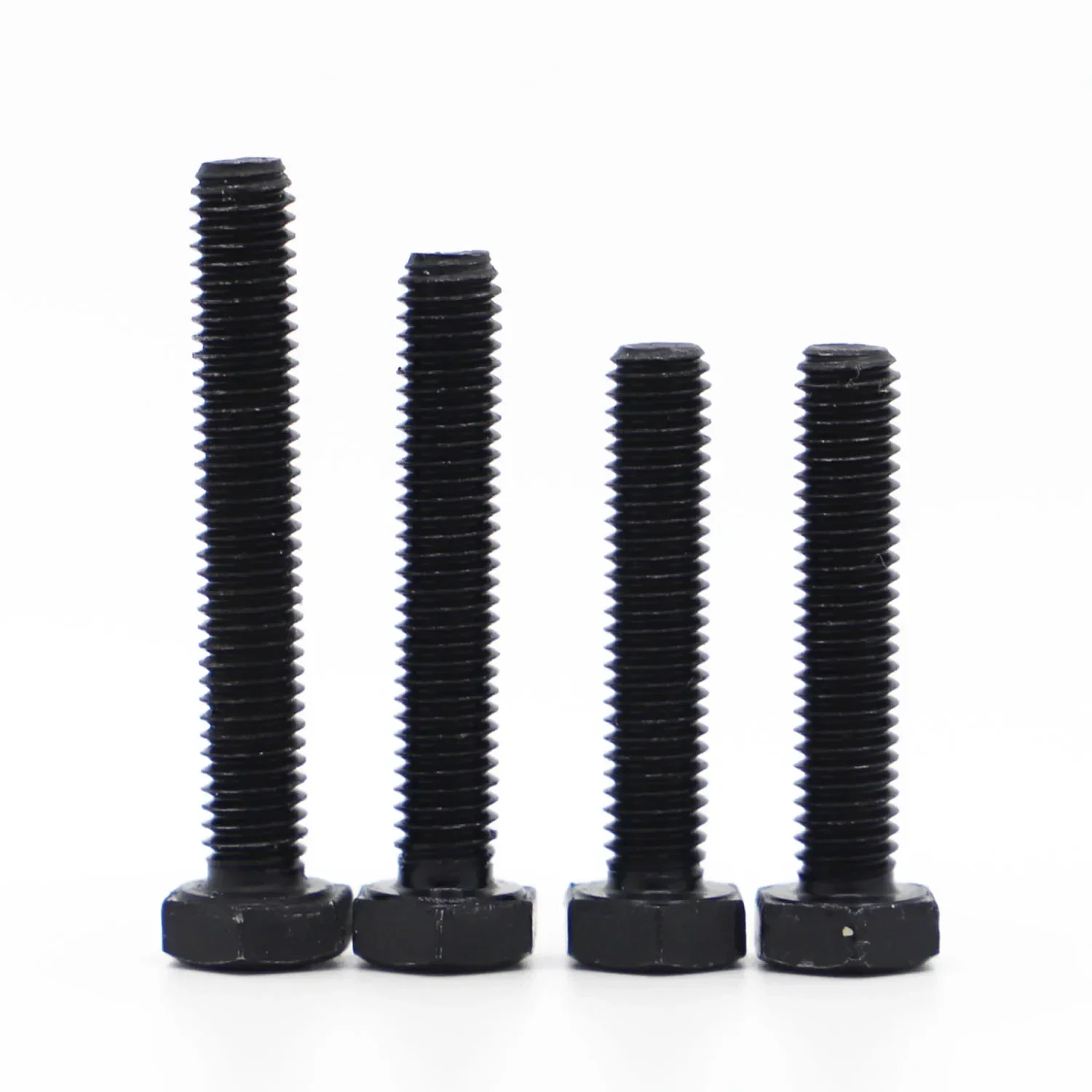 1-10pcs M5 M6 M8 M10 M12 Black Grade 8.8 Carbon Steel Metric Thread GB5783 DIN933 External Hex Hexagon Head Bolts Screws