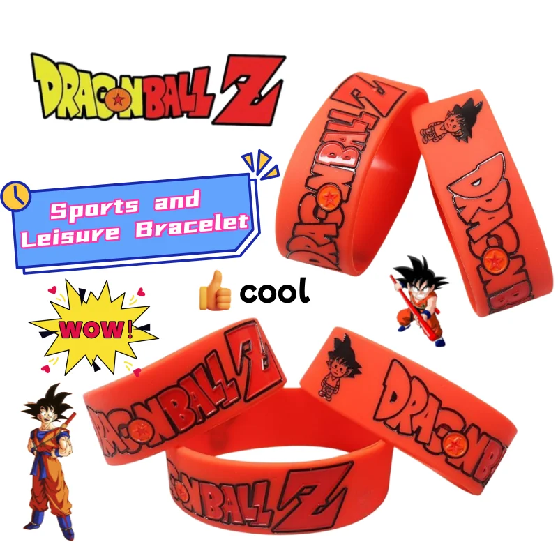 

New Dragon Ball Son Goku Silicone Bracelet Creative Sports Leisure Wristband High Color Value Anime Cartoon Bracelet Decoration