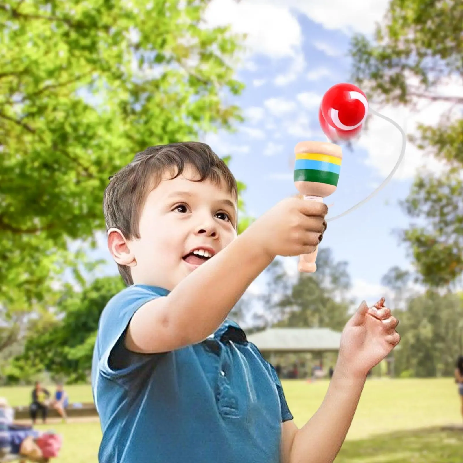 Houten werp- en vangbal Voorschoolse leeractiviteiten Draagbaar hand-oogcoördinatietrainingsspeelgoed voor jongens Meisjes Paasgeschenken