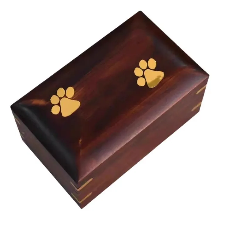 

Wooden pet urn dog cat coffin box pet funeral supplies solid wood ashes coffin box