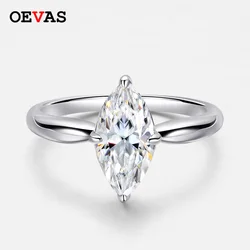 OEVAS 1-3Carat Marquise Moissanite Engagement Ring For Women 925 Sterling Silver Full Diamond Wedding Party Fine Jewelry