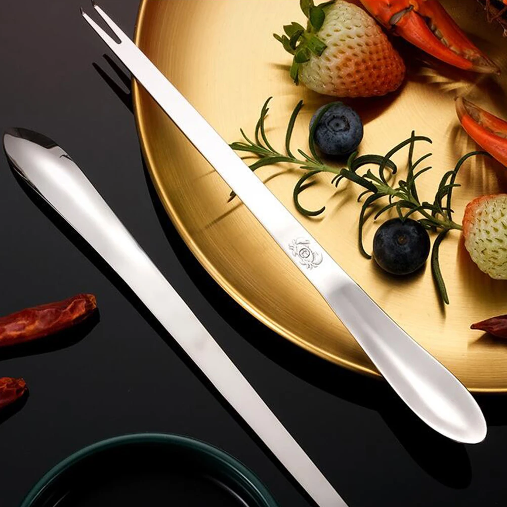 

4Pcs Stainless Steel Crab Eating Gadgets Set Seafood Openers Tools for Crab Lobster Claw Peeling Scoop Polished