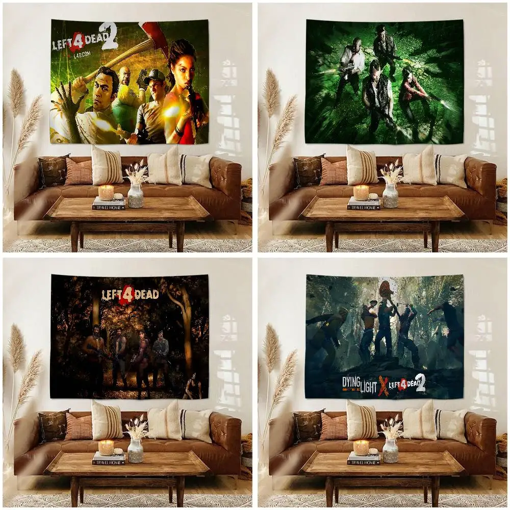 Hot Action Game Left 4 Dead Chart Tapestry for Living Room Home Dorm Decor Art Home Decor