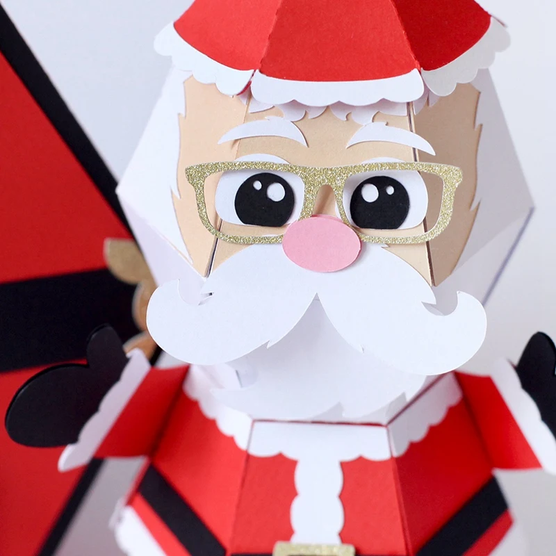Tarjeta AA86 SANTA BOX SVG descarga instantánea proyecto Svg para Cricut, Scanncut, vídeo de montaje de silueta incluido