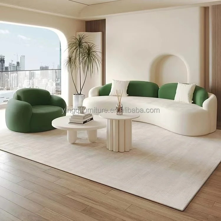 

Современный и качественный простой изогнутый диван для спальни или гостиной разных цветов