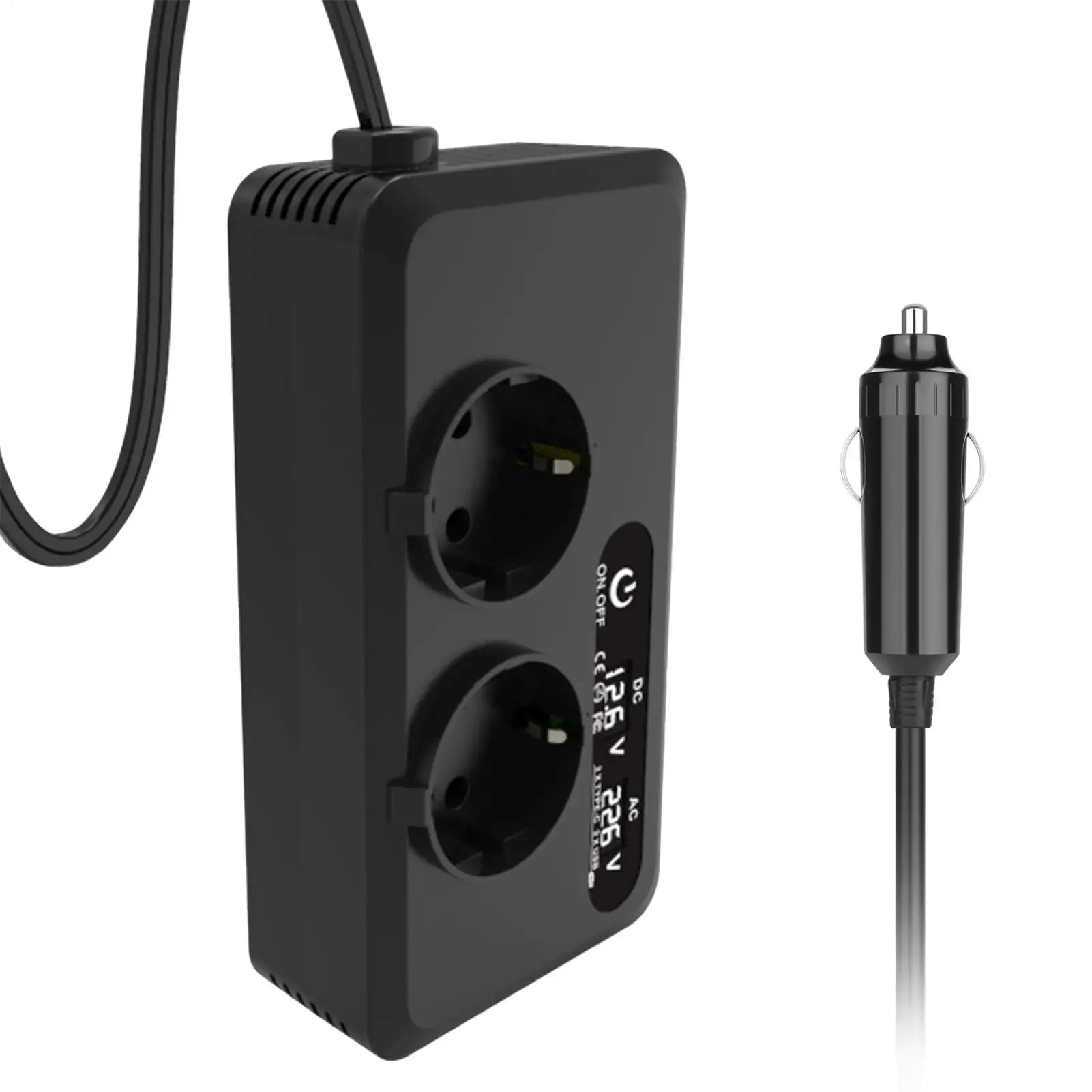 

200W Car Inverter Portable Charging Port Inverter Versatile Intelligent Plug In Adapter With Advanced Safety For Small