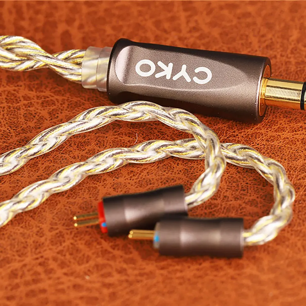 CYKO hifi iem kabel 7N OCC aktualizovat sluchátko kabelů 3.5mm 4.4mm MMCX 0.78 2póly zlacený hever sluchátka drátová イヤホンケーブル