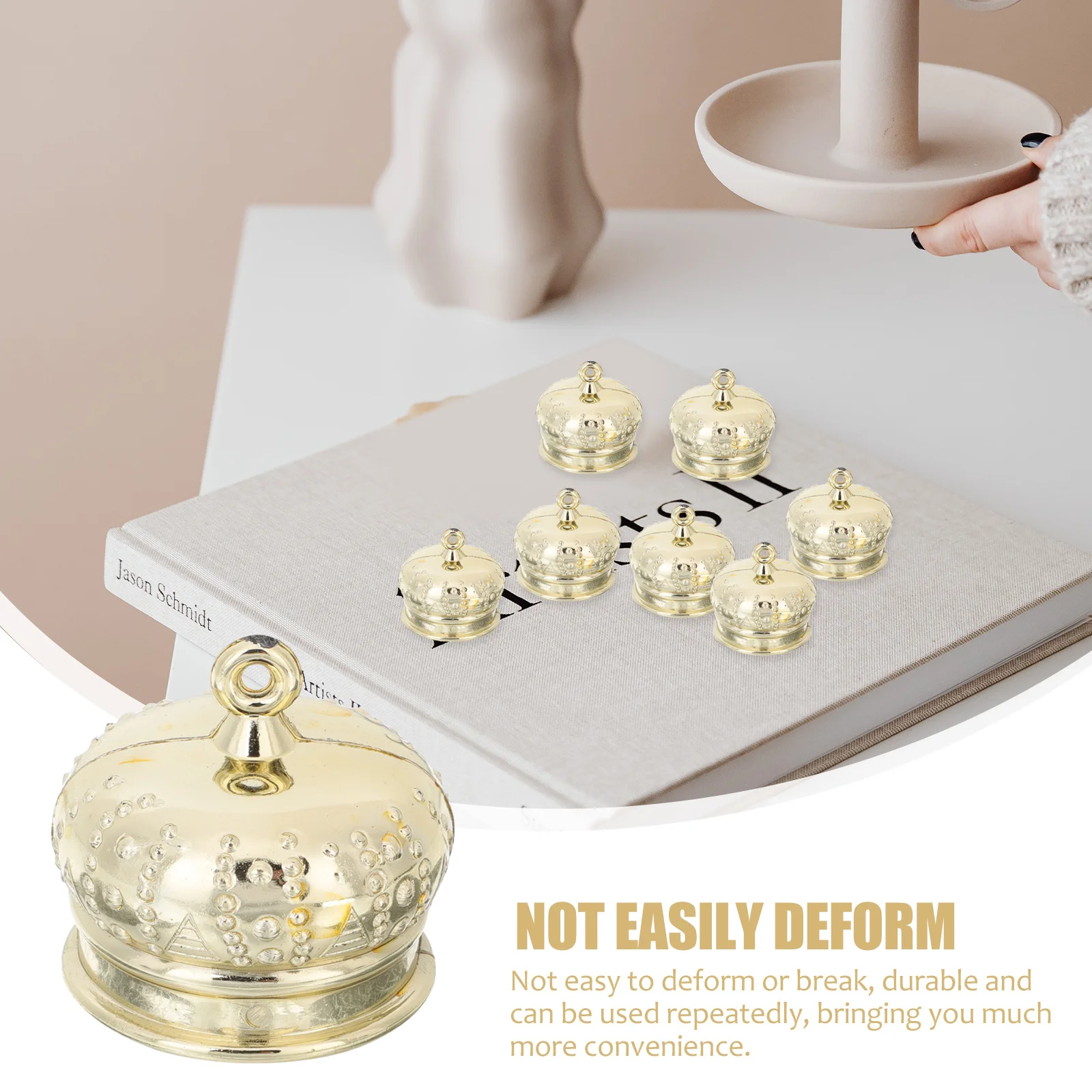 

50Pcs Plastic Ball Pendant End Caps Hanging Handcraft DIY Materials Craft Decoration End Caps for Hanging Fittings