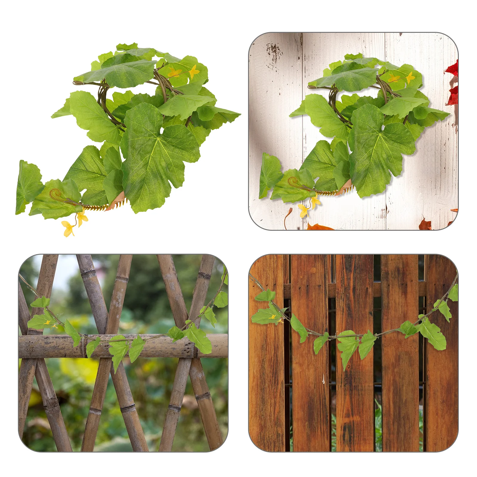 

Lifelike Fake Pumpkin Vines 1.7m Artificial Fall Leaves Garland for Thanksgiving Autumn Party Wedding Garden Decoration