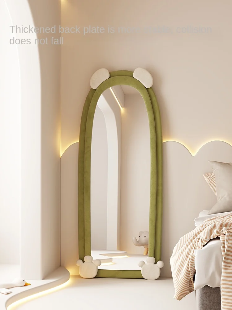 Hxl Full-Length Mirror Floor Mirror Internet Celebrity Shaped Bear Dressing Mirror Clothing Store Full-Length Mirror