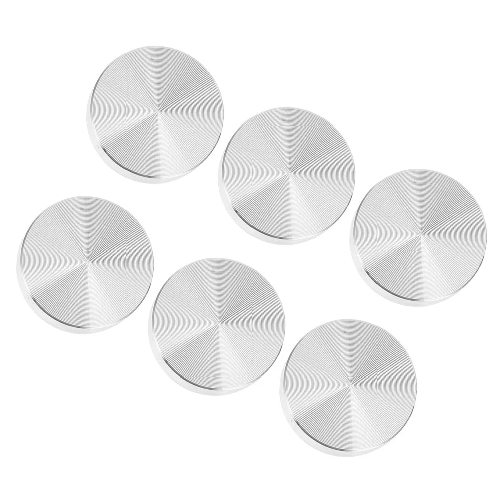 6 Pcs Coffee Table Aluminum Cake Glass Tea Tables Adapter Thick Discs Metal Circle for