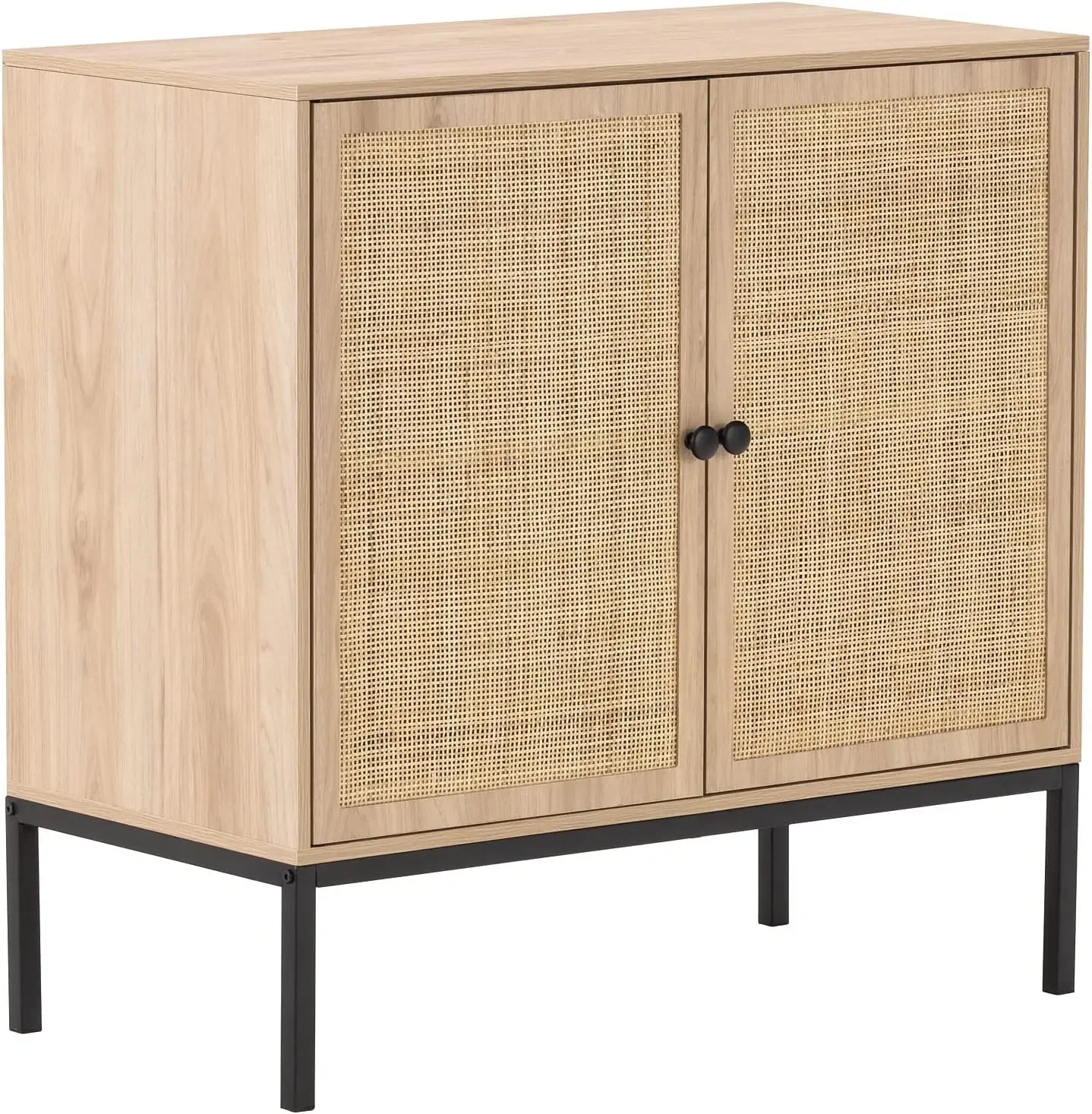 

1/2PC Buffet Cabinet w/ Storage,Sideboard Cabinet w/ Natural Rattan Decorated Doors for Living Room,Entryway,Bedroom,Dining Room