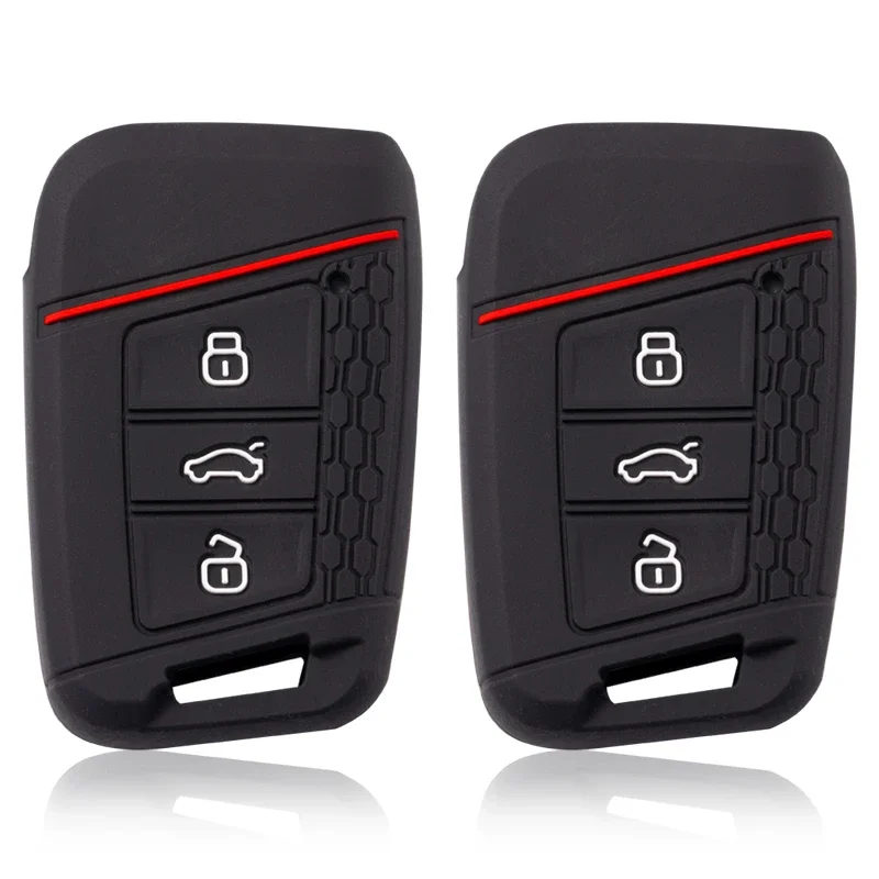 غطاء سيليكون لشركة فولكس فاجن فولكس فاجن ماجوتان ماجوتان GTE باسات B7 B8 CC Arteon سكودا فابيا سوبيرب A7 كودياق مقعد حافظة مفاتيح السيارة فوب