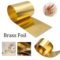 1pcs Brass Foil Thick 0.01-0.3mm Width 10-200 mm Brass skin Brass Metal Thin Sheet Foil Plate Length 100mm~1000mm