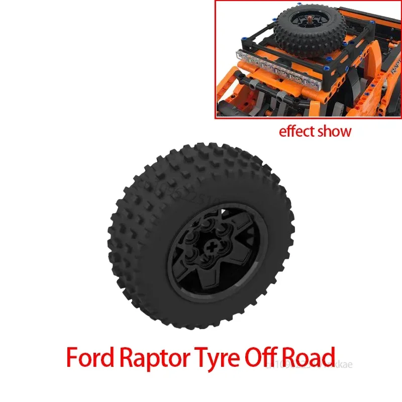 F-150 Raptor Auto Trailer Technische Trekhaak Kraan Platform Hardtop Bumper Imperiaal Bouwstenen 42126 MOD Bricks Montageset - afbeelding 1