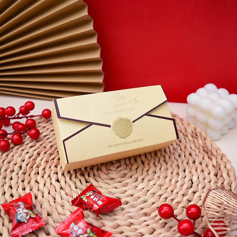 30Pcs Creative Gift Boxes Packaging Envelope Shape Wedding Gift Candy Box Favors Baby Shower Birthday Party Christmas Decoration