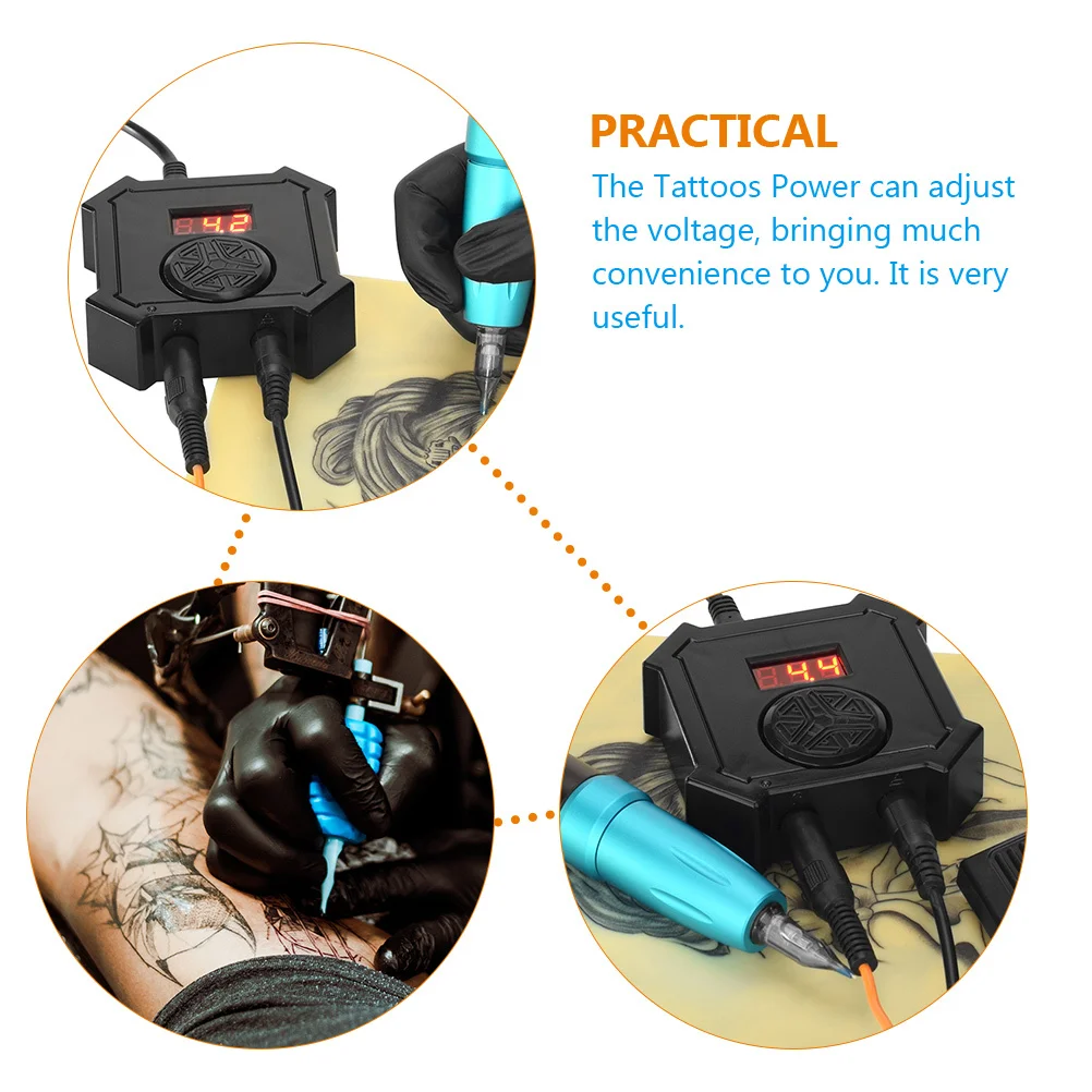 

Tattoos Power Adapter with Digital LED Screen Voltage Stabilizer for Tattooing Machine Adjustable Regulator Tool Us Plug