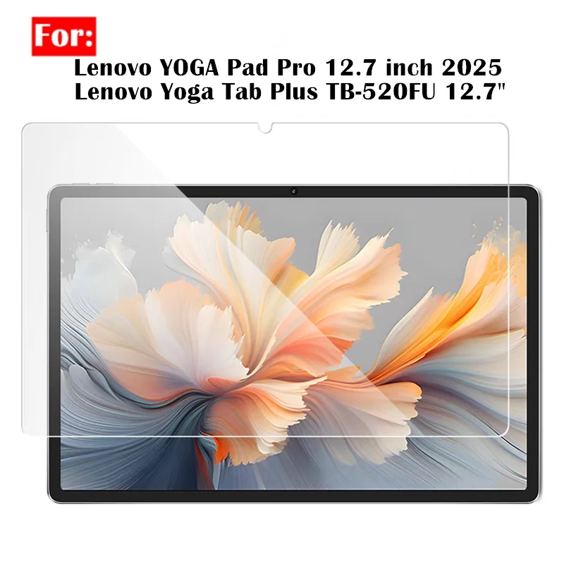 2PcsTempered Glass Film For Lenovo Yoga Tab Plus 12.7 2025 TB520FU HD Scratch Screen Protector YOGA Pad Pro12.7inch Tablets film