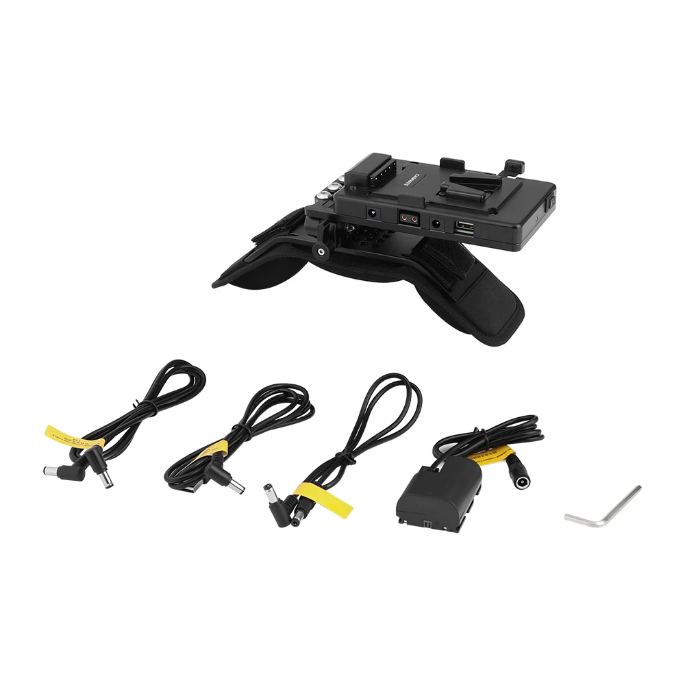 CAMVATE-montaje acolchado de hombro con bloqueo en V, divisor de potencia y bloque de rieles de 15mm para Canon 6D, 7D, 60D, 70D, 5D MarkII, 5D markII