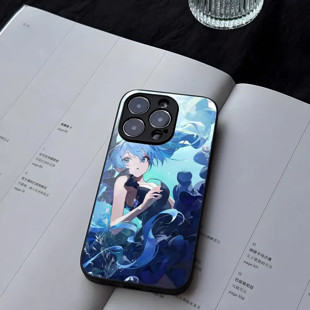 H-HatsuneS MikuS Phone Case Tempered Glass For iPhone 13 14 12 15 11 Pro XS Max Plus Mini X XR 8 7 6s SE2020 Coque