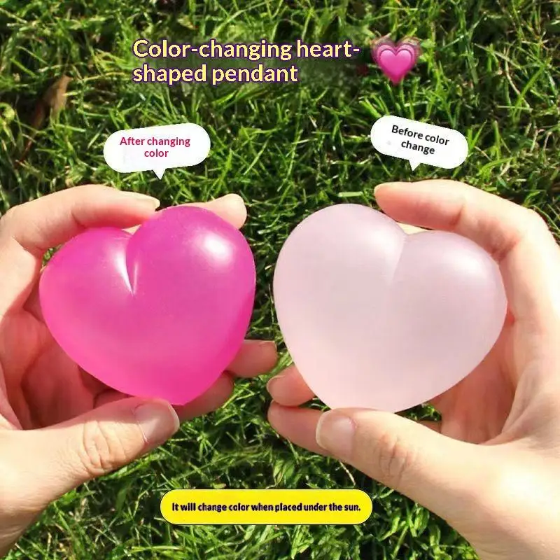 Maltose Cute Change Color Heart Squeeze Toy Anti-stress Vent Ball Slow Rebound Relieves Stress Toys Adult Gift