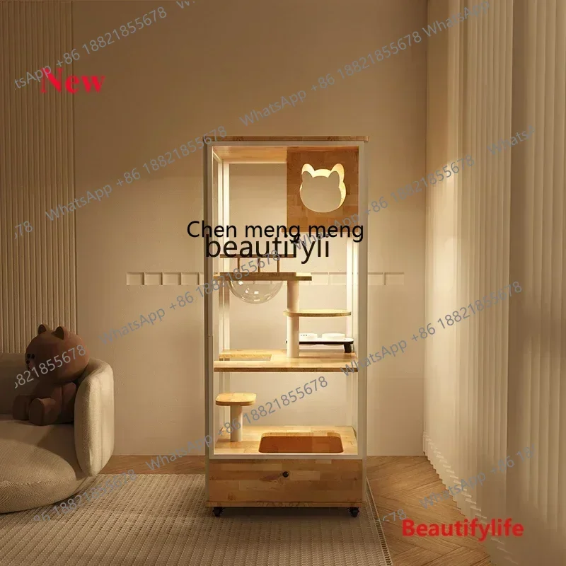 ss cn8350 ss 8350 Panoramic Cat Villa Does Not Occupy the Area Toilet Integrated Home Indoor  House White Small Apartment Solid