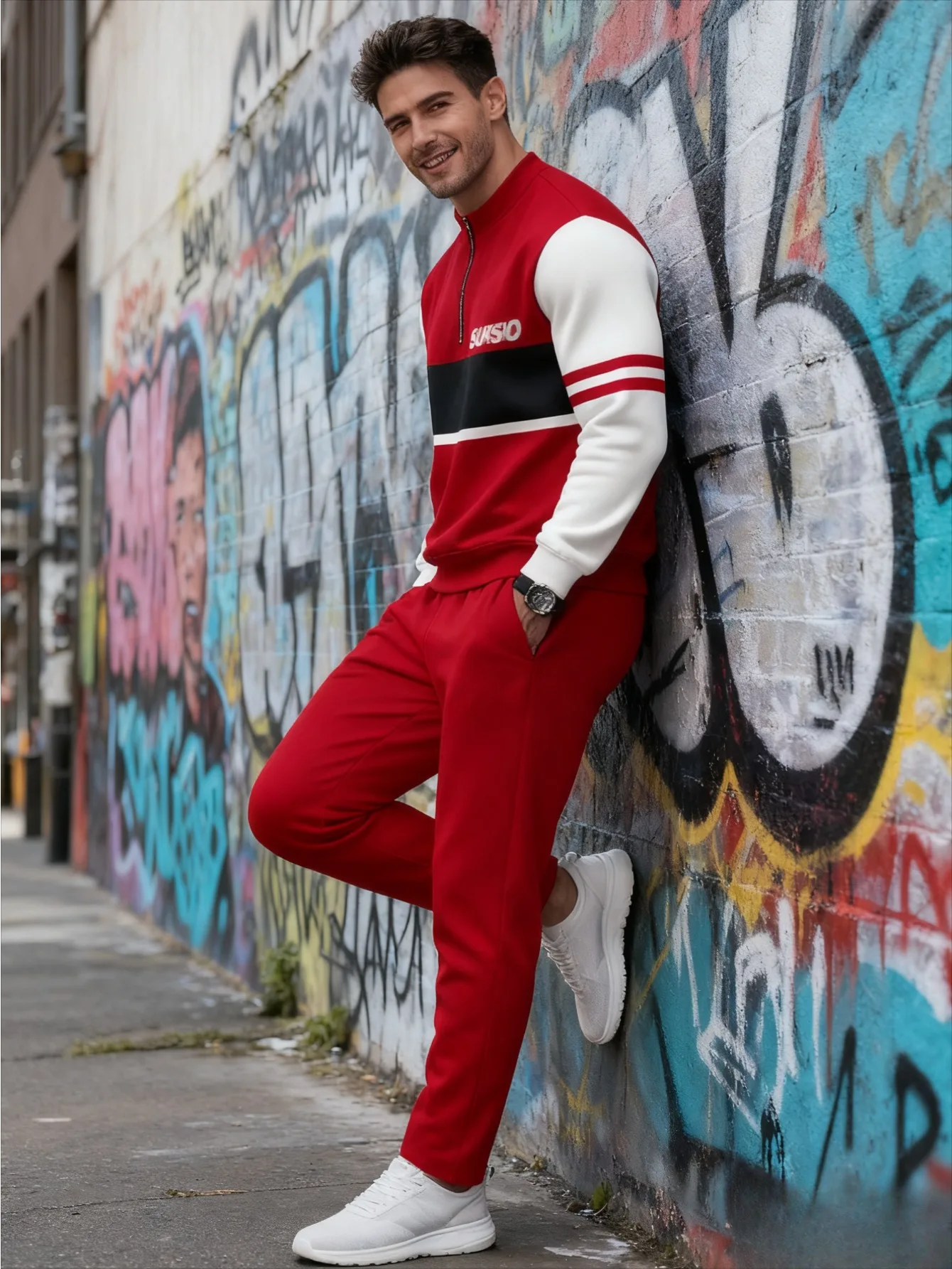 

Men's Suit Digital Print Sweatshirt Set