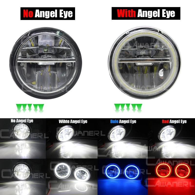 2 X Car Right + Left LED Fog Light Assembly with Angel Eye DRL 30W H11 For Nissan Note E11 MPV 2006 2007 2008 2009