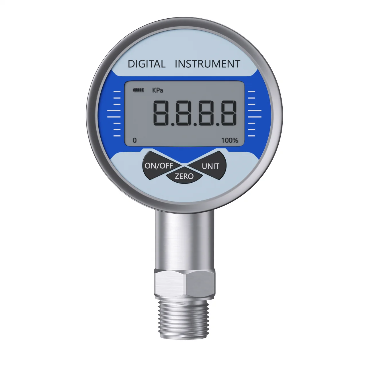 

0.5% Pressure Gauge 0-60Mpa 0-4bar 0-10bar Digital Pressure Gauge 60mm Dial Radial M 20*1.5. Radial Water Oil Air Pressure Meter