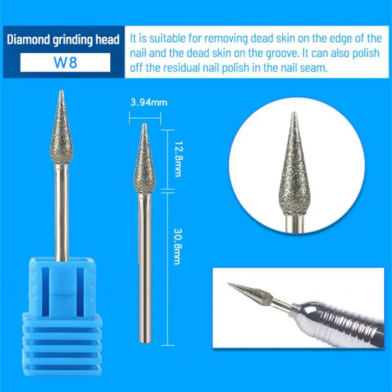 Tungsten Nail Drill Bit Carbide Milling Cutters Flame Shape Nail Sander Tips Gel Polish Remover Manicure Accessories