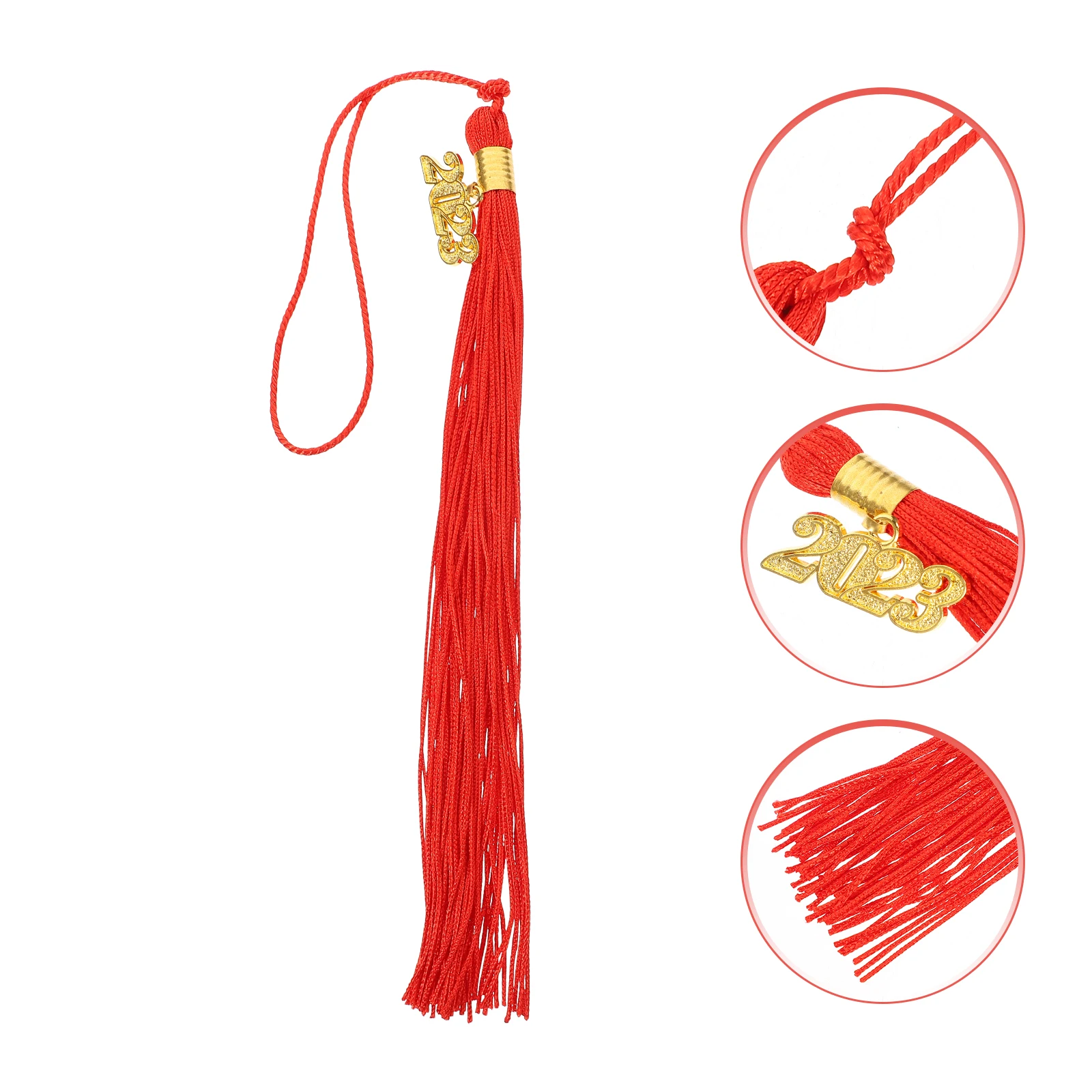 

5pcs 2023 Year Charm Doctor Cap Tassels Academic Hat Accessories Durable Polyester Fringe Pendants Unique Design Ceremony