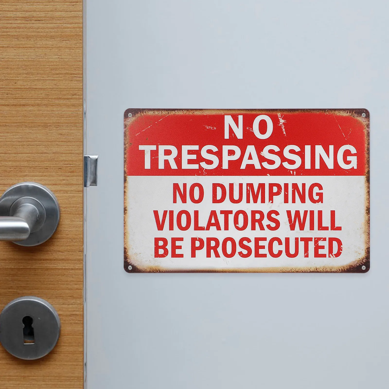 

Sturdy Metal Warning Sign No Entrance Safety Label Do Not Enter Sign Wall Mounted Outdoor Indoor Safety Signage