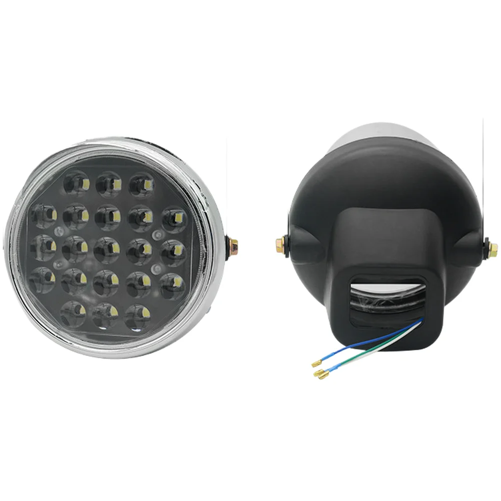 LED Motorcycle Tricycle Headlight with Adjustable High Low Beam for 12V to 80V Systems and Powerful Spot Light