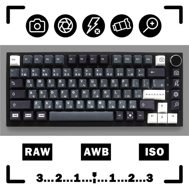 GMK ShashinKeycap Cherry original height130Full SetPBTSublimation keyboard keycapskeycap