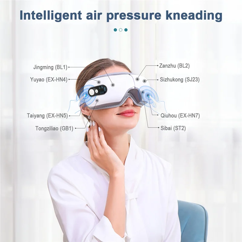 ABUU-Multifunctional Eye Massager Fatigue-Relieving Massaging Eye Mask Vibrating Eye Protector Smart Hot Compress Massager